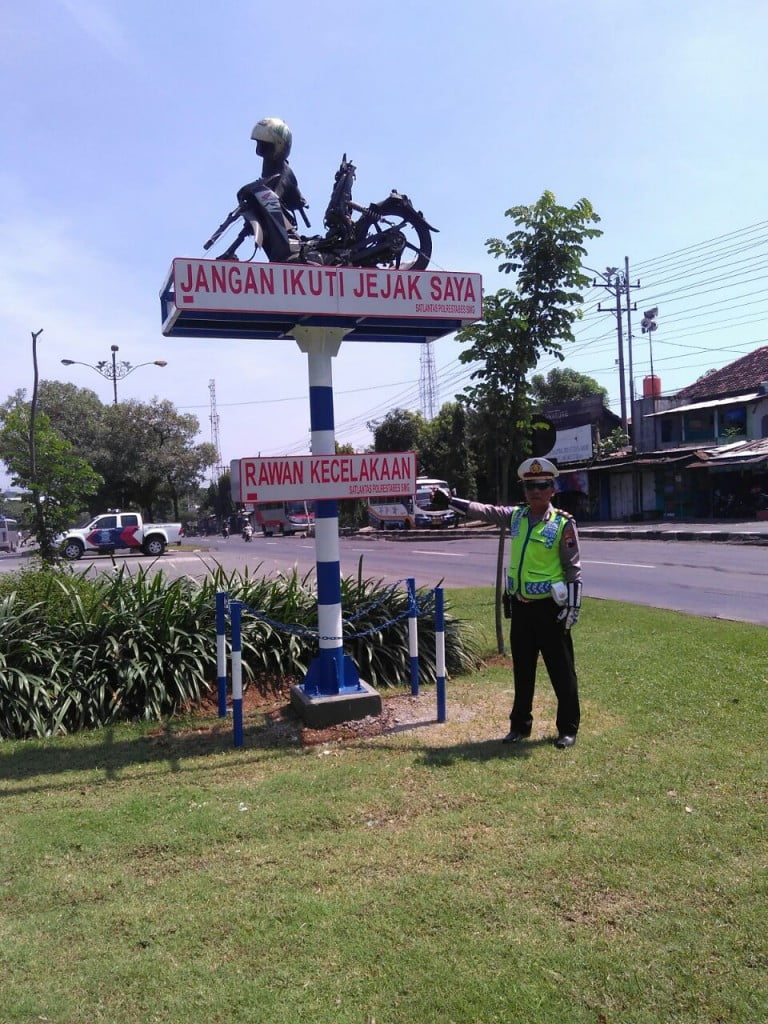 Angka Kecelakaan Tinggi, Satlantas Polrestabes Semarang Ciptakan Monumen Laka Lantas
