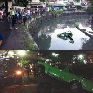 Nyetir Mobil sambil Ngoperasikan HP,Manula tewas terjebur sungai