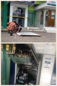 ATM Bank Mandiri Puskud Coba Dibobol Pencuri