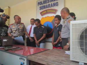 Curi AC di 23 Lokasi, Dua Orang Ini Dibekuk Resmob Polrestabes Semarang