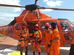 Basarnas Siapkan Helicopter dan Gelar Simulasi Evakuasi Medis Udara di Exit Tol Gringsing