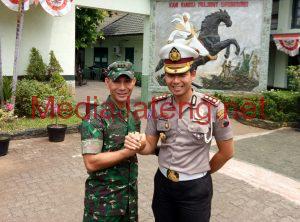 Sosialisasi Rencana Penidakan Pemakaian Lampu Strobo Kasatlantas Semarang Sambangi Kodim 0733/BS