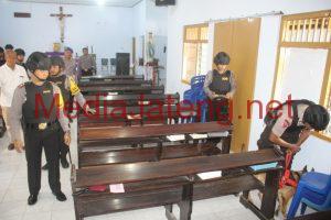 Kerahkan anjing pelacak, Polres Pekalongan Sisir Gereja