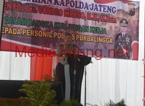 Di Mapolres Purbalingga, Kapolda Jateng Sebar Ajaran Promoter