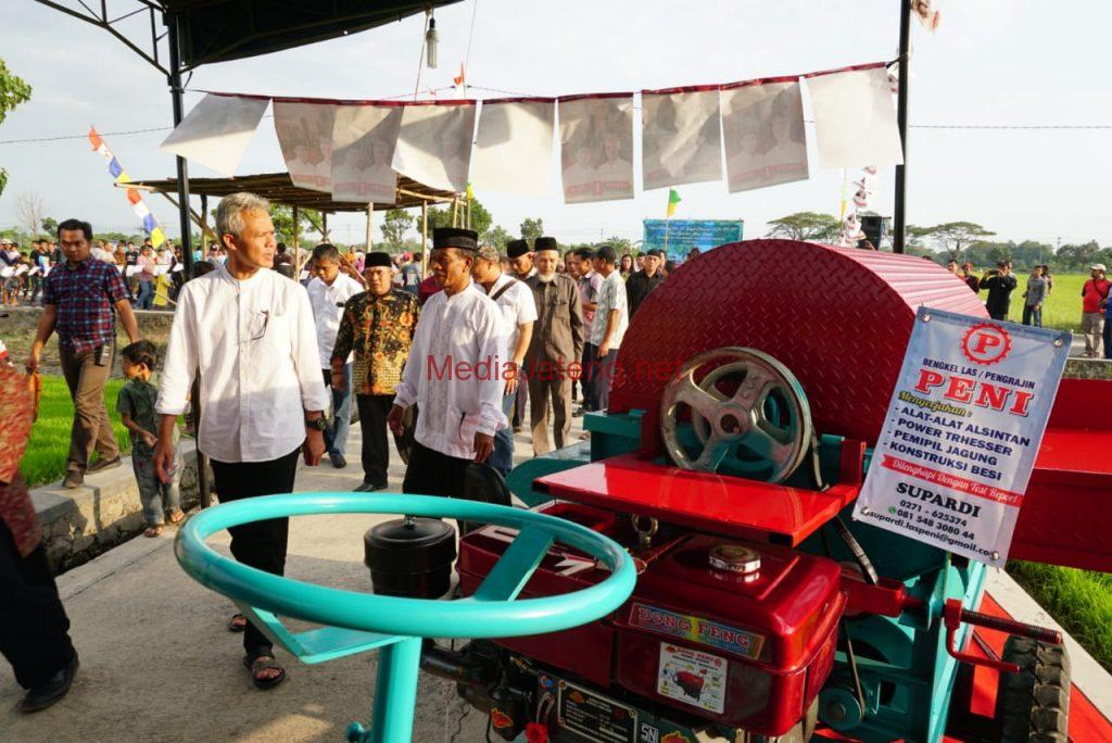 Ganjar Siap Jadi Marketing Alat Pertanian Karya Supardi