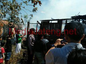 Rumah Kandang Sapi Sarijan Hangus Terbakar