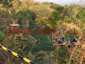 Sensasi Nikmati Flying Fox Tertinggi Grobogan