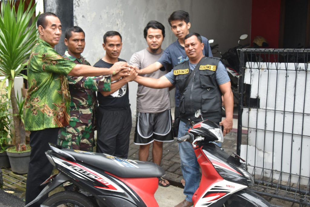 Patroli, Babinsa Temukan Motor Curian