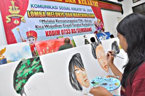 Kuas Cegah Radikalisme, Bentuk Komsos Kreatif Kodim 0733 BS