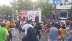 Sosialisasi Hidup Sehat, Kongbap Ajak Warga Senam Zumba