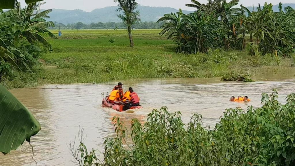 Tim SAR Polres Grobogan bersama BPBD Gelar Simulasi Penanganan Bencana