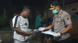 Tengah Malam, Kapolres Demak Keliling Kota Hadang Virus Corona