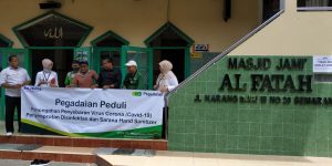 Kurangi Penyebaran Virus Corona, Pegadaian Lakukan Penyemprotan Disinfektan Tempat Ibadah