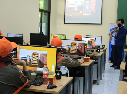 Pramuka SMPN 3 Mranggen Ikut Pelatihan Edukasi Lewat Game