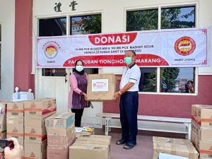 24 Rumah Sakit Mendapat Bantuan Masker Dari Porinti Semarang dan Perpit Jateng