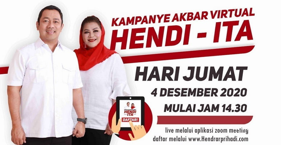 Hendi - Ita Gelar Kampanye Akbar Virtual, Ini Cara Daftarnya
