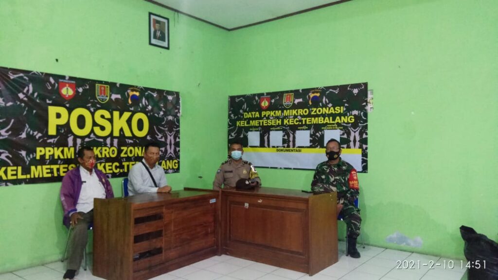 Posko PPKM Mikro Zonasi Jajaran Koramil Kodim 0733 BS Semarang Sudah Operasional
