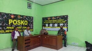 Posko PPKM Mikro Zonasi Jajaran Koramil Kodim 0733 BS Semarang Sudah Operasional