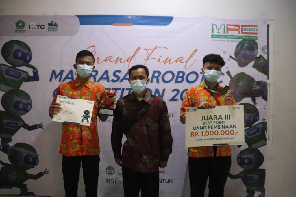 Membanggakan, Tim Robotik MAN 2 Wonosobo Juara 3 Best Point MRC Tahun 2020