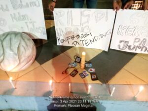 Ikatan Jurnalis Magetan Gelar Aksi Solidaritas Terkait Kekerasan Wartawan Tempo di Surabaya