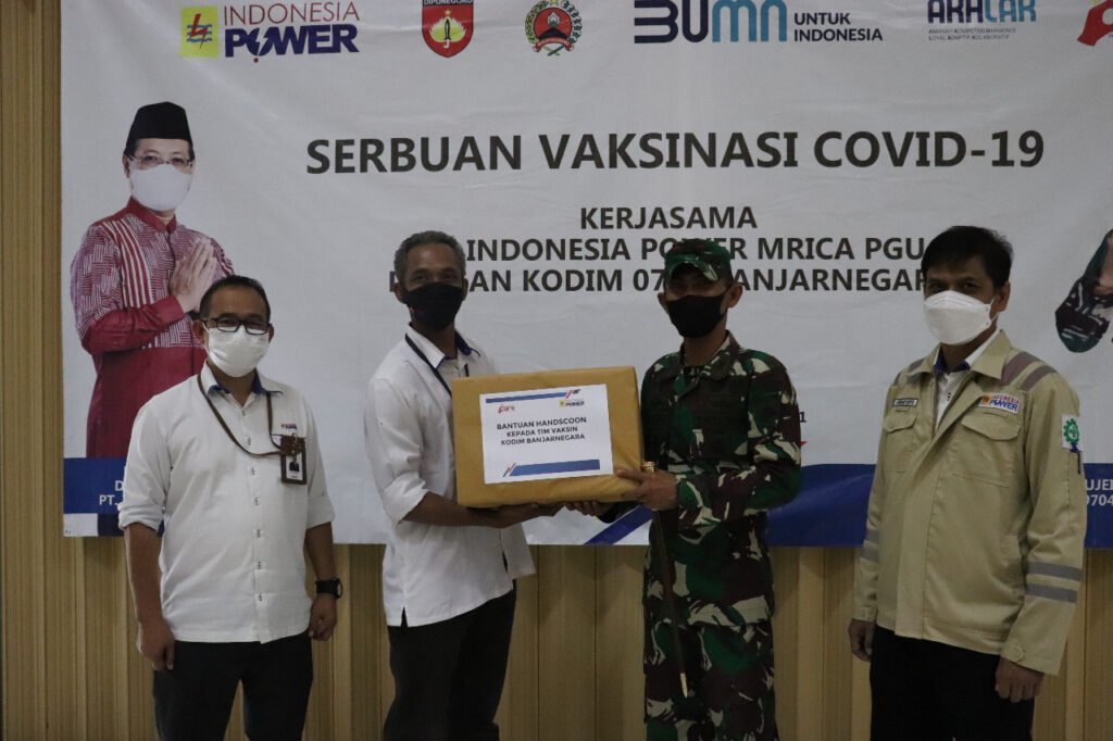 Vaksinasi Karyawan Indonesia Power Ditinjau Langsung Dandim Banjarnegara