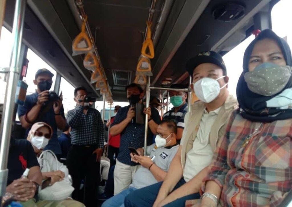 Hari ini Angkutan Bus Wisata Gratis Baturraden Banyumas Lakukan Simulasi,  Masyarakat Antuasias Menikmati