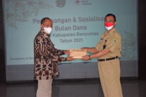 Bupati Banyumas Canangkan Bulan Dana PMI 2021, Target Rp 1,5 M
