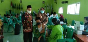 Siswa MTs Maarif NU 1 Pekuncen Antusias Ikuti Vaksinasi