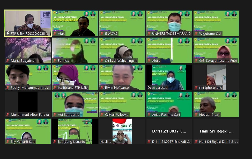 FTP USM Gelar Webinar Pengembangan Produk Baru Berbasis Komoditas Lokal