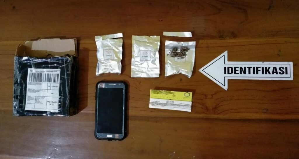 Hisap Kering Ganja Tetangga Khusuk Berlebaran ke Keluarga, Warga Blora Diringkus Polisi