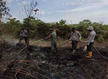 Lahan Seluas 27 Hektar Terbakar di Rokan Hilir, Riau