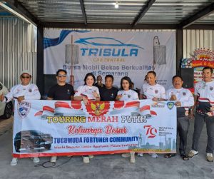 Komunitas Fortuner Gelar Touring Merah Putih dan Bansos