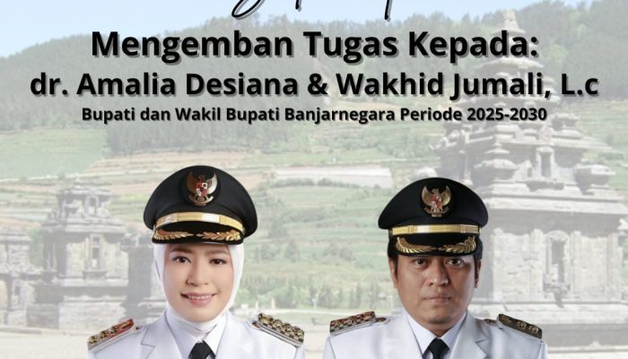 Amalia Desiana-Wakhid Jumali Resmi Dilantik Jadi Bupati dan Wakil Bupati Banjarnegara
