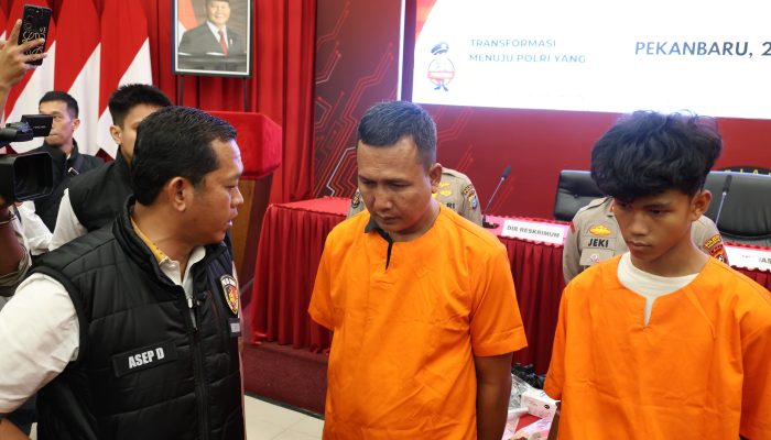 Pengrusakan dan Intimidasi Yang Dilakukan Empat Debt Collector Tertangkap Polda Riau