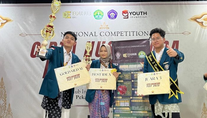 Mahasiswa Vokasi UNDIP Sulap Limbah Tahu Jadi Plastik Ramah Lingkungan : Sabet 3 Penghargaan di C.N. Fest 2025