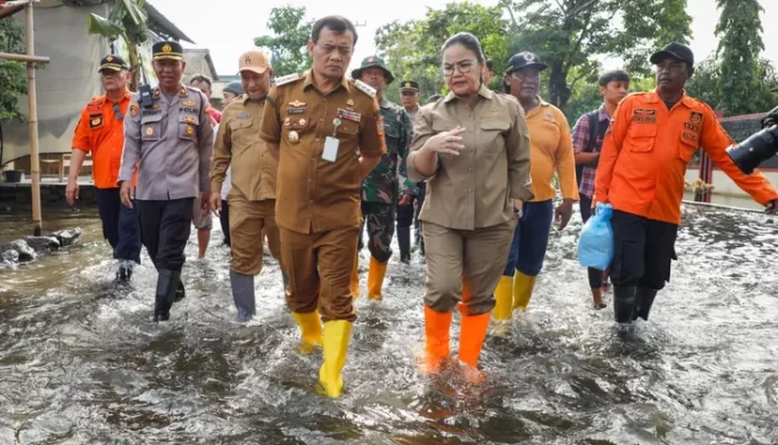 Turun ke Wilayah Terdampak Banjir Kecamatan Genuk Semarang, Gubernur Jawa Tengah Ahmad Luthfi Minta Bantuan Logistik Harus Tepat Sasaran