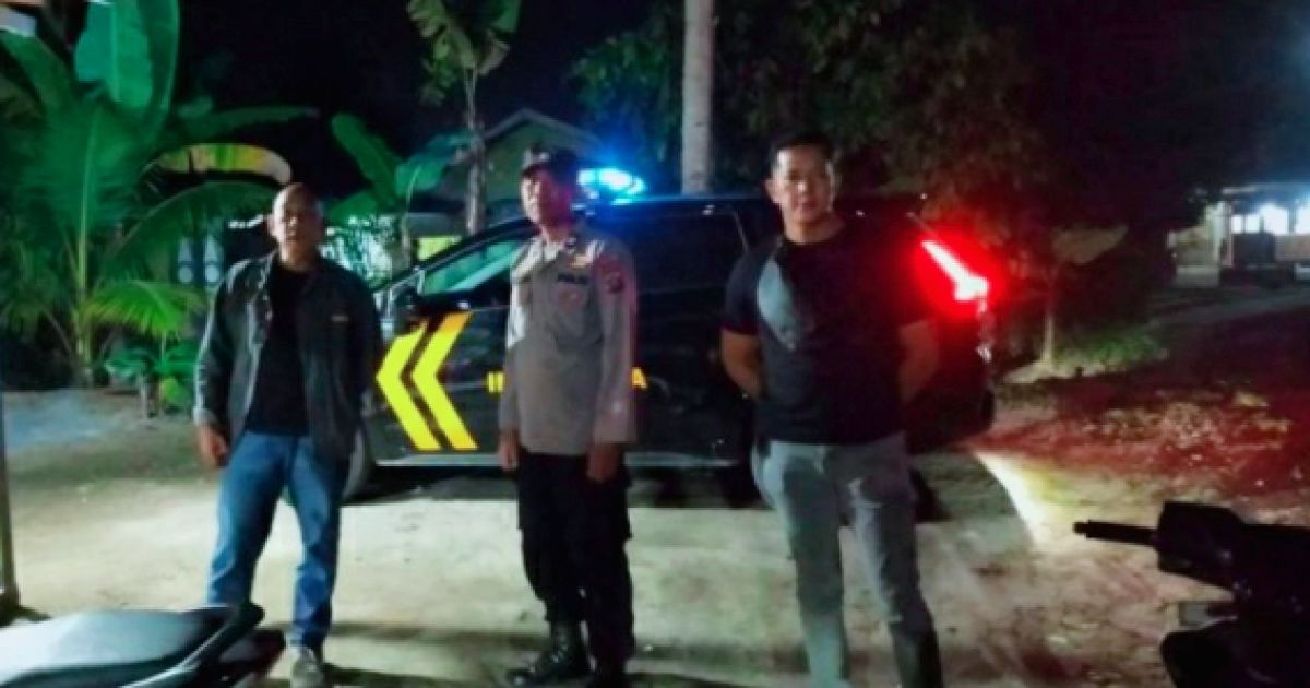 Personil Polsek Indra Pura Polres Batu Bara Lakukan Patroli Malam Antisipasi Kamtibmas