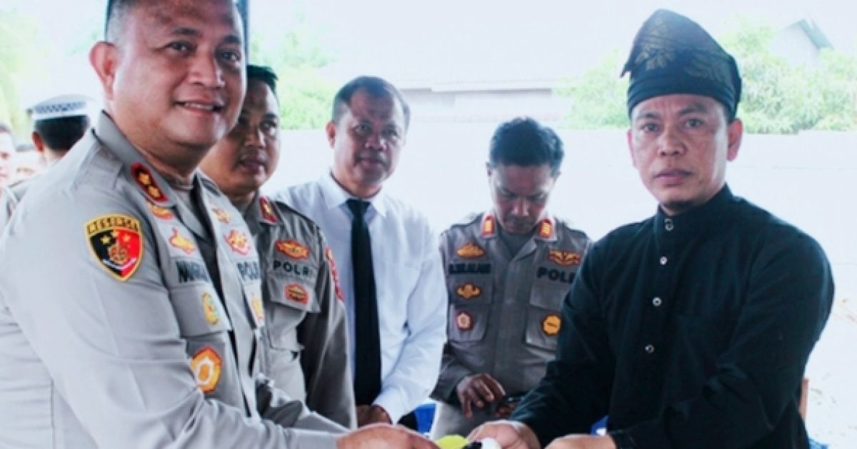 Kapolres Batu Bara AKBP Doly Nelson Nainggolan SH MH Dan Datuk Ismail Tanjung Letakan Batu Pertama SPPG Kec Medang Deras