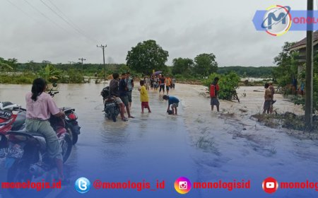 Hujan Dengan Intensitas Tinggi, Beberapa Kecamatan di Tulangbawang Barat Terendam Banjir