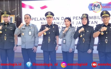 Tiga Pejabat Manajerial Kanwil Kemenkum Lampung Dilantik