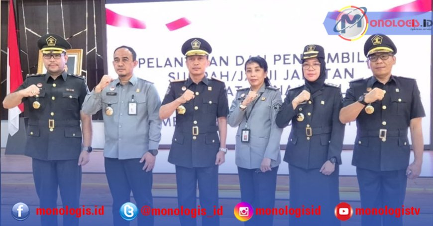 Tiga Pejabat Manajerial Kanwil Kemenkum Lampung Dilantik