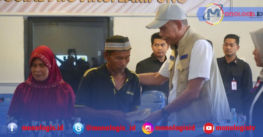 Kemensos Salurkan Logistik dan Santunan Korban Banjir Bandarlampung