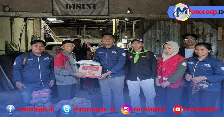 BEM IIB Darmajaya Salurkan Bantuan untuk Korban Banjir di Kampung Sinar Binglu