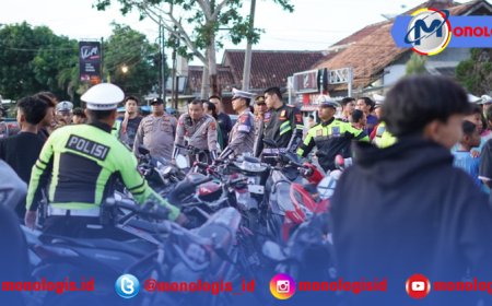 Puluhan Sepeda Motor Diangkut, Saat Razia Balap Liar Oleh Polres Tulangbawang