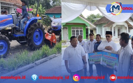 Sejumlah Kelompok tadi di Tubaba terima bantuan  Alsintan dari kementerian.