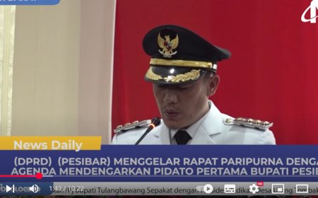 DPRD Pesibar Gelar Paripurna Dengan Agenda Mendengarkan Pidato Pertama Bupati Pesibar