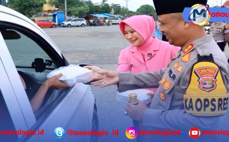 Begini Respon Masyarakat Atas Berbagi Takjil Polres Lampung Tengah