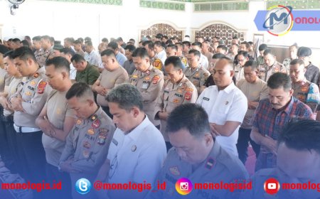 Tiga Anggota Polri Gugur Dalam Tugas, Polres Tulangbawang Gelar Salat Ghaib