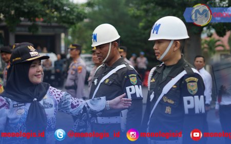Eva Dwiana Pimpin Apel Gelar Pasukan Operasi Ketupat Krakatau 2025