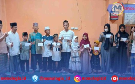 Masjid Miftahul Iman Gunung Sulah Santuni Anak Yatim dan Guru TPA